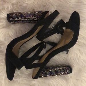 BEADED high heel sandals!
